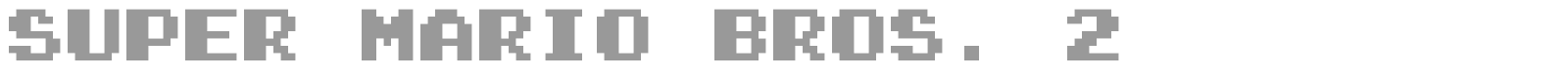 Super Mario Bros. 2 font preview
